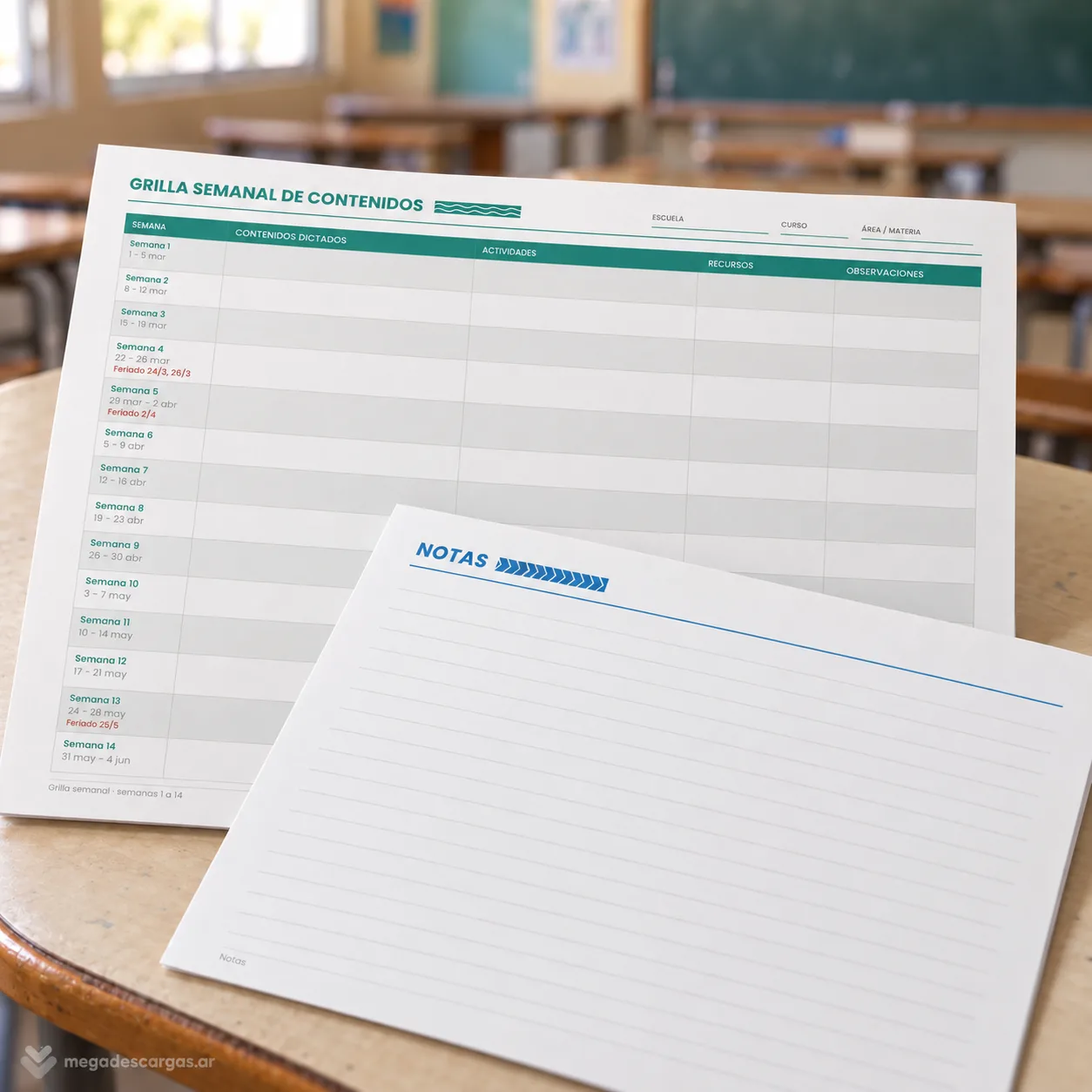 Planificador Docente 2027 · Pack Primaria y Secundaria — imagen 5 de 5